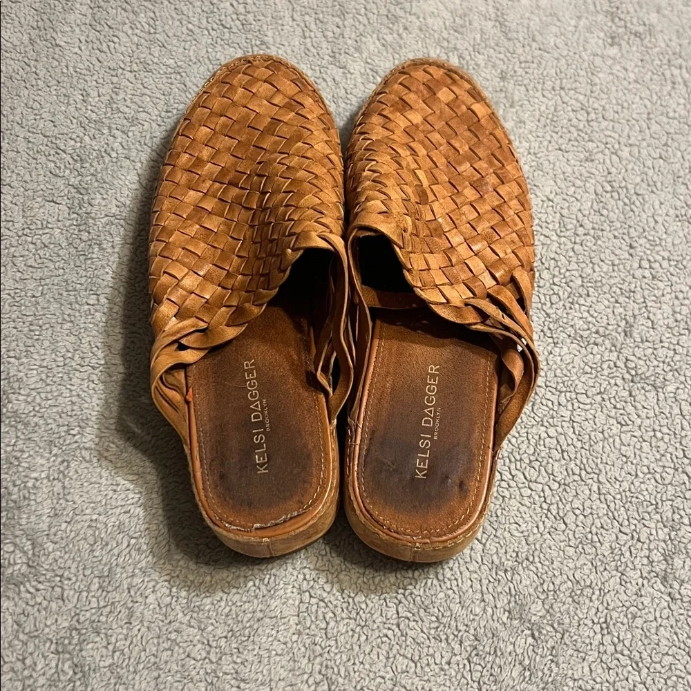 Kelsi Dagger Brooklyn Maple Woven Mules Size 8.5 - Picture 7 of 11